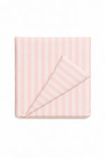 Pink White Stripe Crib Quilted Blanket by Little Mae & Co