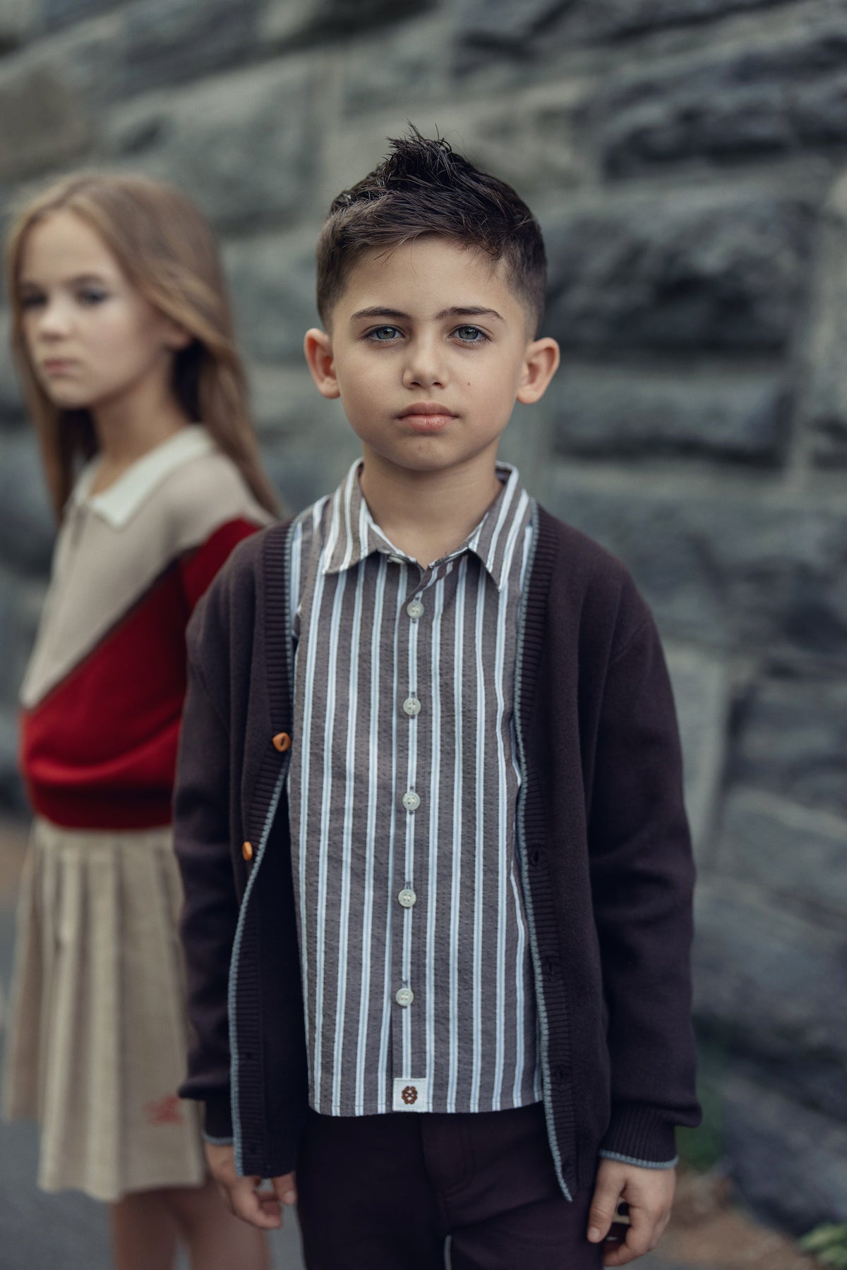 Leo Stripe Shirt - Brown by Shop Cottier (view 2 of 5)