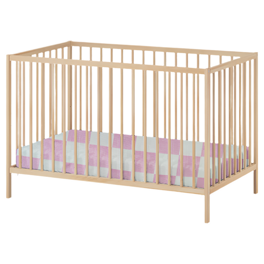 Sugar Pink and White Checkered Crib Sheet by Little Mae Co Little Mae & Co Everetts Place: Online Boutique