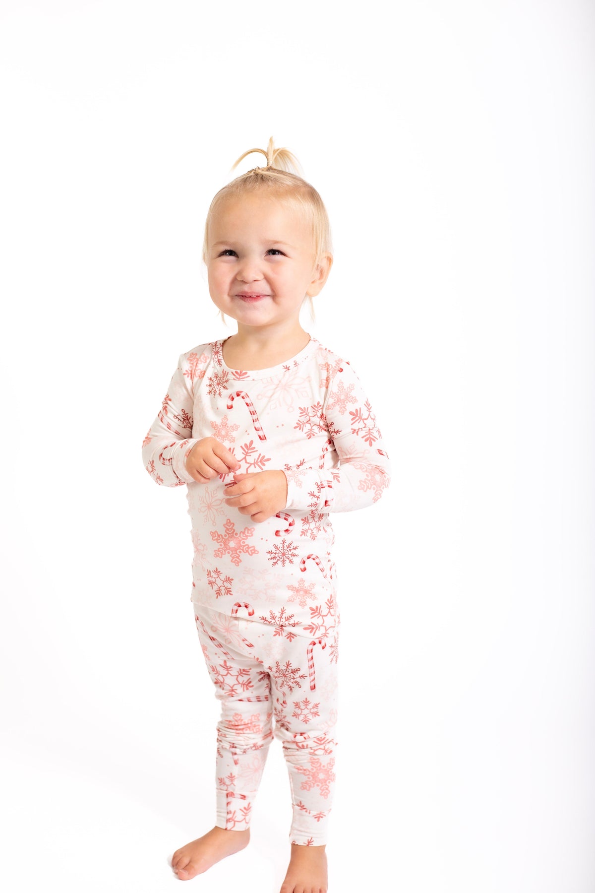 My First Candy Cane: Toddler Bamboo Pajamas by Rayn’s Tiny Stitches