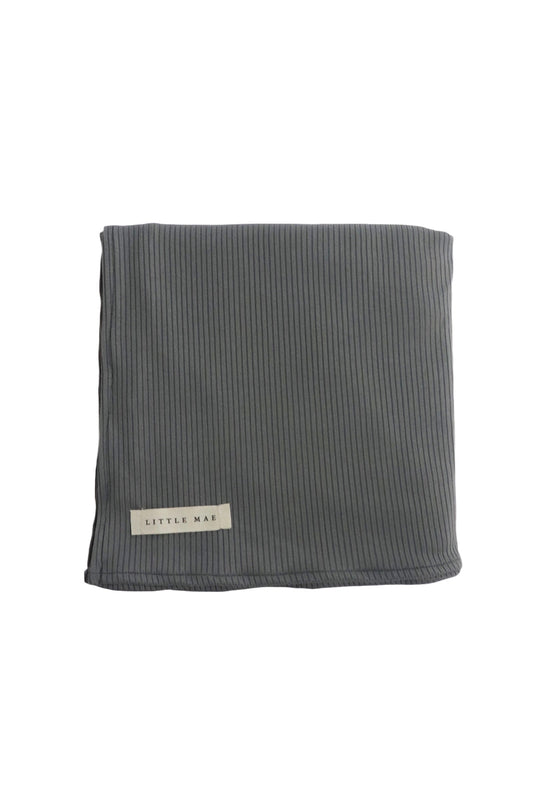 Stone Ribbed Stretch Swaddle Blanket For Newborns Little Mae Little Mae & Co Everetts Place: Online Boutique