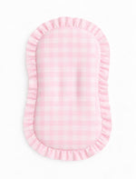 Light Pink Checkered Baby Lounger Cover by Little Mae & Co