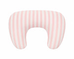 Pink White Stripe Ruffle Nursing Pillow Cover by Little Mae & Co