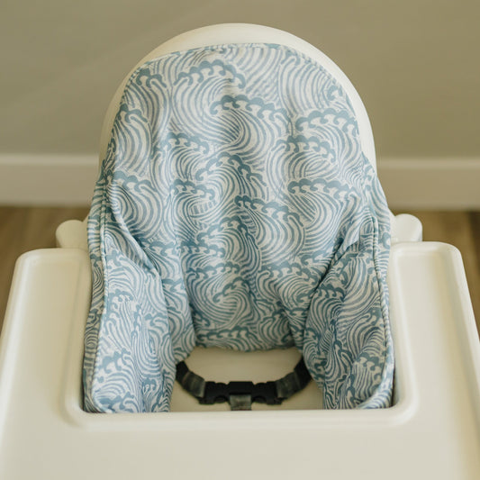 Waves Cushion Cover For IKEA Antilop Highchair Blue Little Joy Co. Everetts Place: Online Boutique