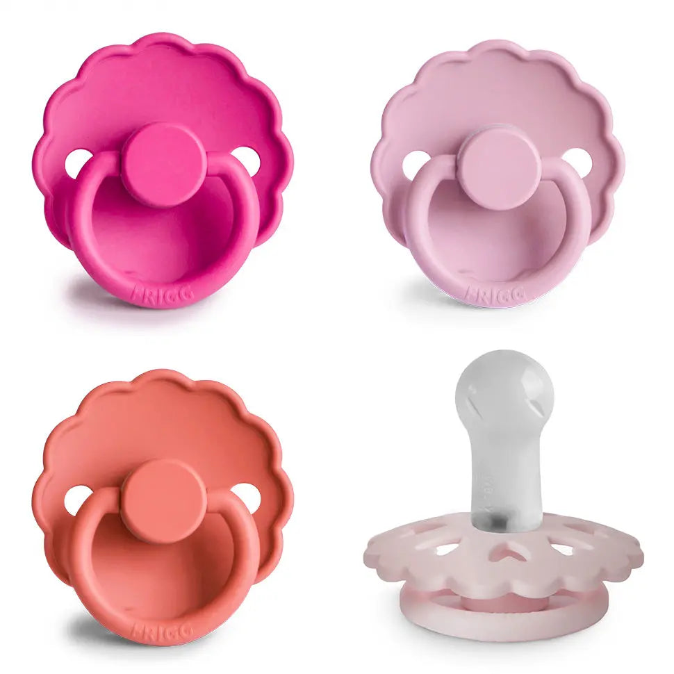 FRIGG Silicone Pacifier Four Pack for Baby Comfort with Safe Design and Soft Colors Mushie