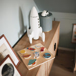 Mushie Wooden Space Puzzle for Kids with Eight Colorful Pieces and Smooth Edges - Toys & Games > Puzzles > Wooden & Pegged Puzzles Wooden Puzzle