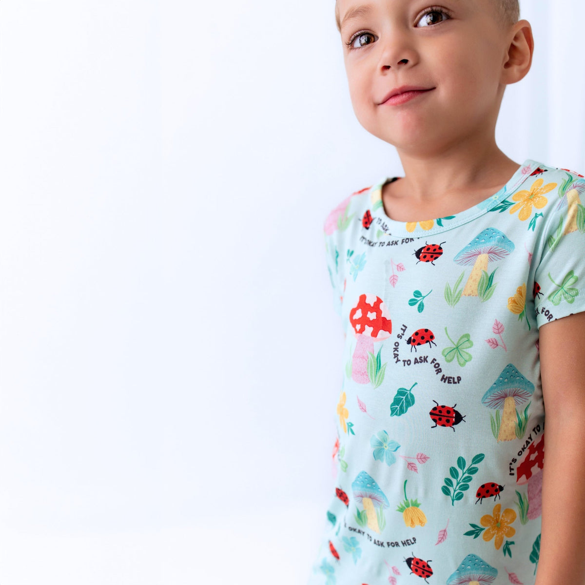 Organic The Second-Skin 2-Piece Short Sleeve Pajama | Magic Mushroom by Raising Mama at Everetts Place