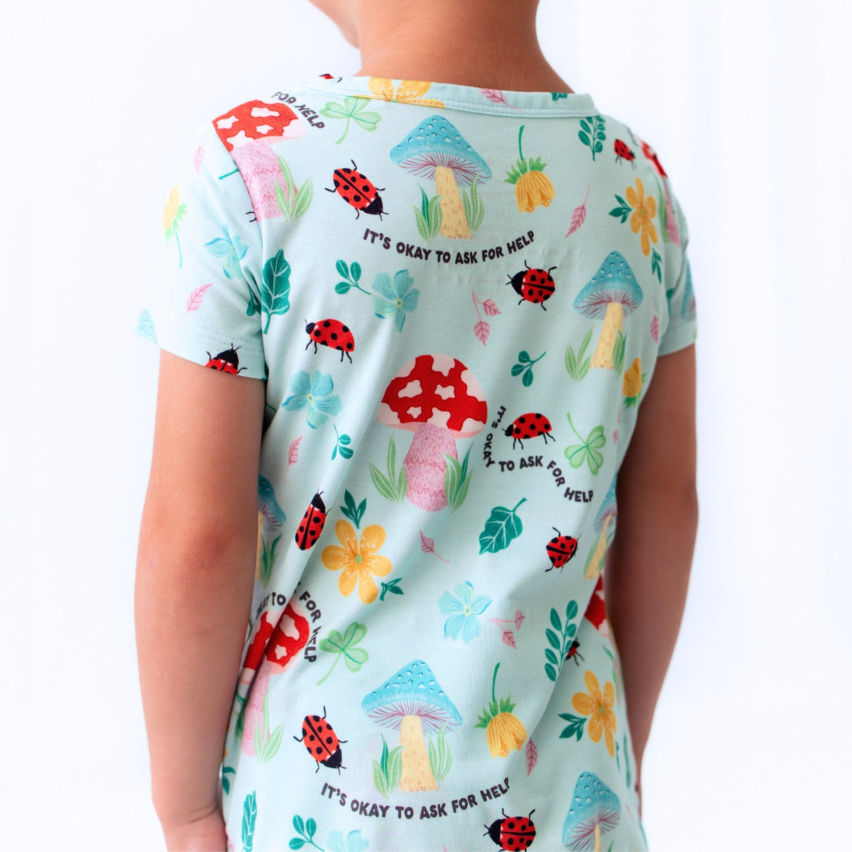 Organic The Second-Skin 2-Piece Short Sleeve Pajama | Magic Mushroom by Raising Mama at Everetts Place