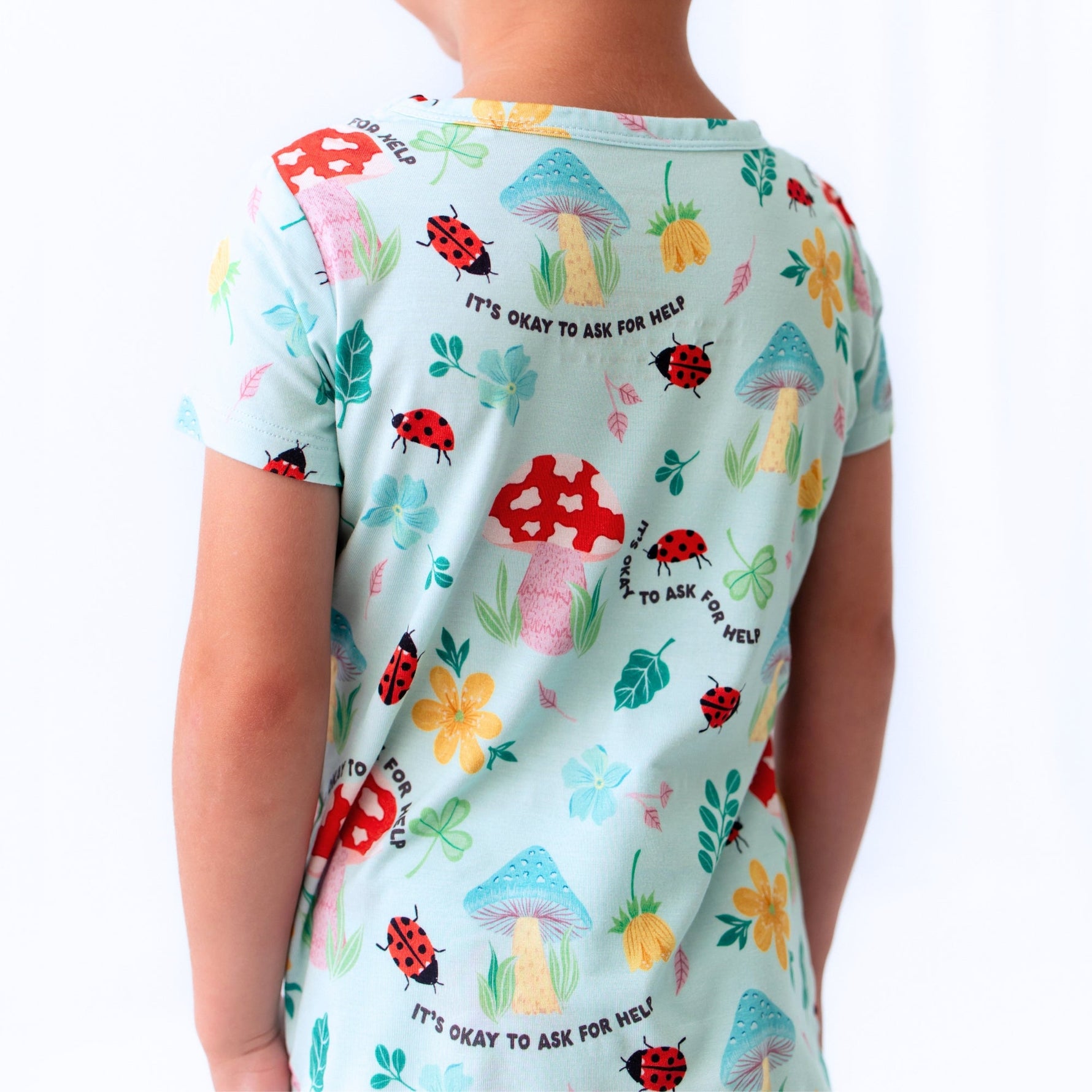 Organic The Second-Skin 2-Piece Short Sleeve Pajama | Magic Mushroom by Raising Mama at Everetts Place