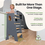 Toddler Tower - Adjustable Kitchen Stool Helper by Ocodile.com