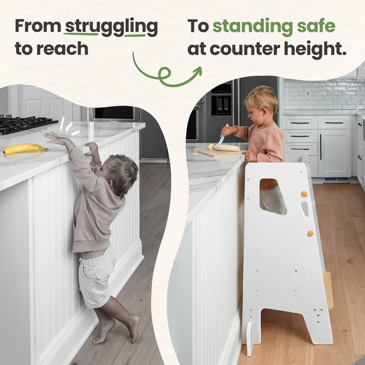 Toddler Tower - Adjustable Kitchen Stool Helper by Ocodile.com