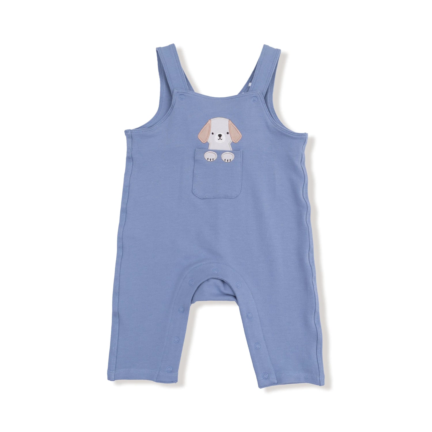 Angel Dear Adorable French Terry Puppy Applique Baby Overall Outfit - Apparel & Accessories > Clothing > Baby & Toddler Clothing > Baby & Toddler Outfits 110E