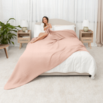 Adult Blush Muslin Blanket Cozy Soft Cotton Comfort Comfy Cubs Everetts Place: Online Boutique