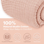 Adult Blush Muslin Blanket Cozy Soft Cotton Comfort Comfy Cubs Everetts Place: Online Boutique