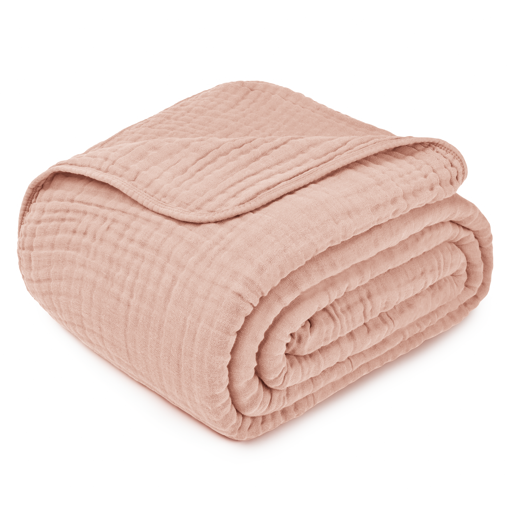 Adult Blush Muslin Blanket Cozy Soft Cotton Comfort Comfy Cubs Everetts Place: Online Boutique