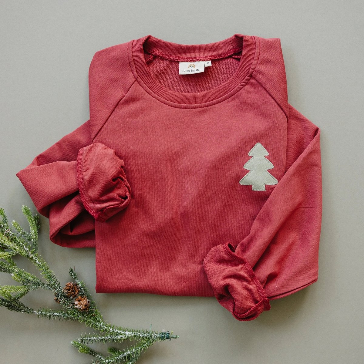 Adult Christmas Tree Patch Crewneck Sweatshirt Little Joy Co. Everetts Place Boutique