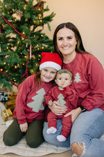 Adult Christmas Tree Patch Crewneck Sweatshirt Little Joy Co. Everetts Place Boutique