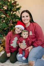 Adult Christmas Tree Patch Crewneck Sweatshirt Little Joy Co. Everetts Place Boutique