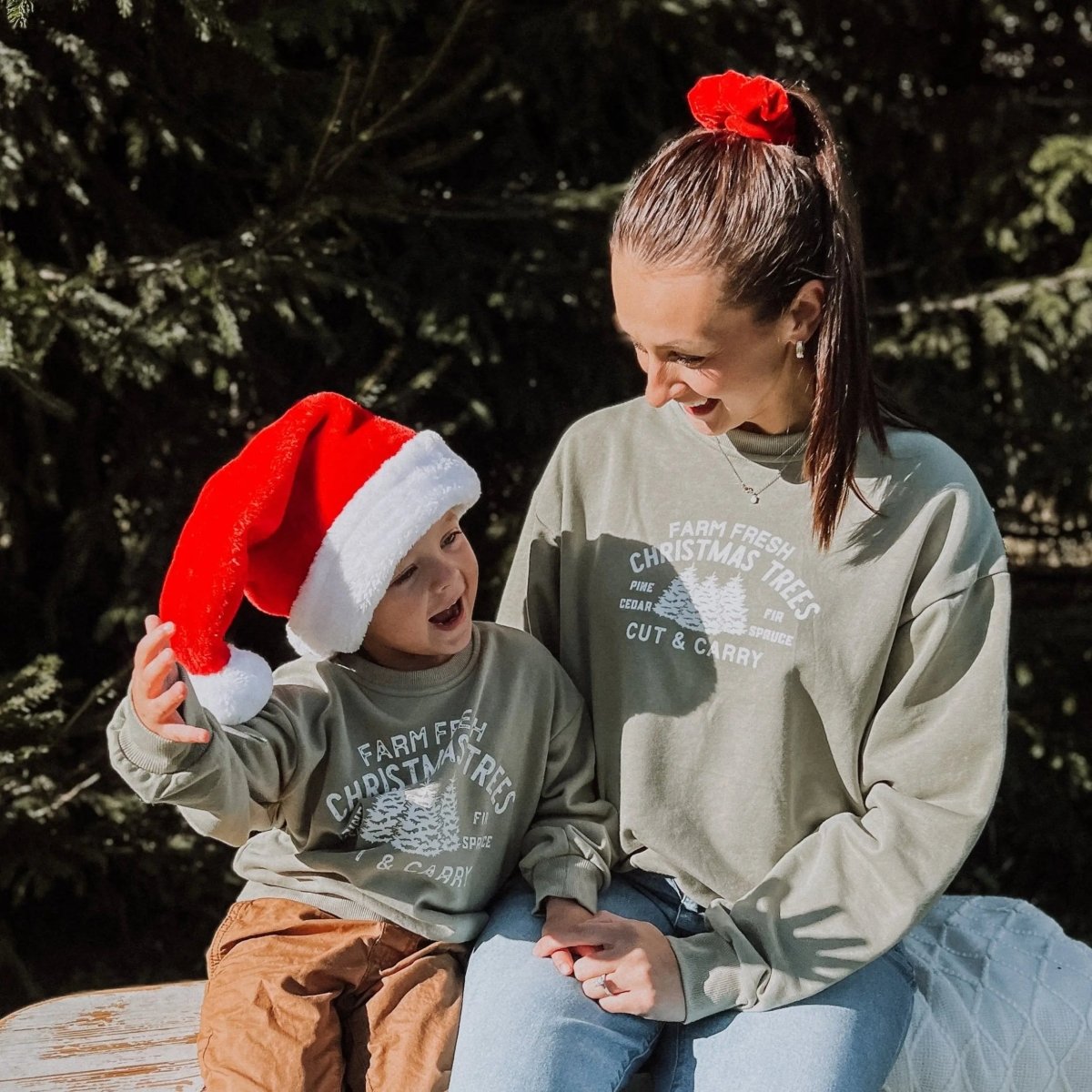 Adult Farm Fresh Christmas Trees Crewneck Sweatshirt Little Joy Co. Everetts Place Boutique
