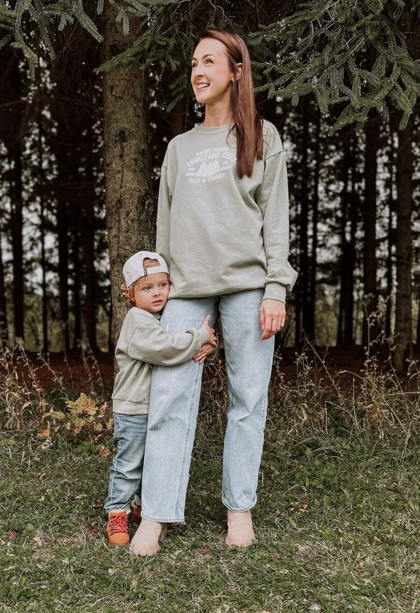 Adult Farm Fresh Christmas Trees Crewneck Sweatshirt Little Joy Co. Everetts Place Boutique
