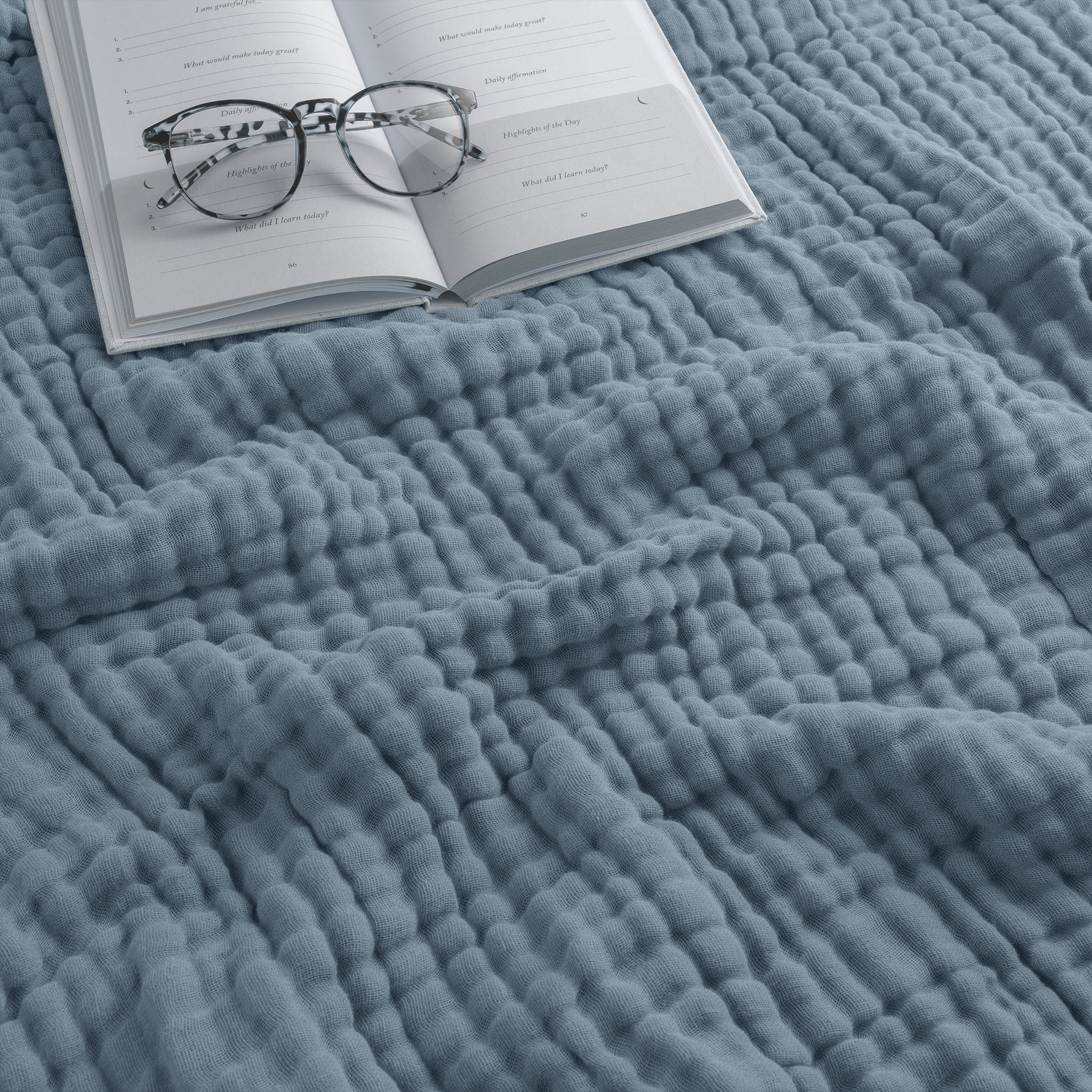 Adult Muslin Blanket Pacific Blue by Comfy Cubs Cozy Comfort Comfy Cubs Everetts Place: Online Boutique 45.99