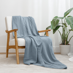 Adult Muslin Blanket Pacific Blue by Comfy Cubs Cozy Comfort Comfy Cubs Everetts Place: Online Boutique