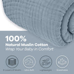 Adult Muslin Blanket Pacific Blue by Comfy Cubs Cozy Comfort Comfy Cubs Everetts Place: Online Boutique