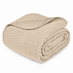 Adult Muslin Blanket Sand Cozy Warmth And Soft Comfort Comfy Cubs Everetts Place: Online Boutique