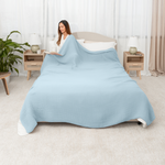 Adult Muslin Blanket Sky Blue Cotton Soft Warm Cozy Throw Comfy Cubs Everetts Place: Online Boutique