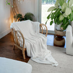 Adult Muslin Blanket White Cozy Breathable Throw For Home - Everetts Place Boutique - 