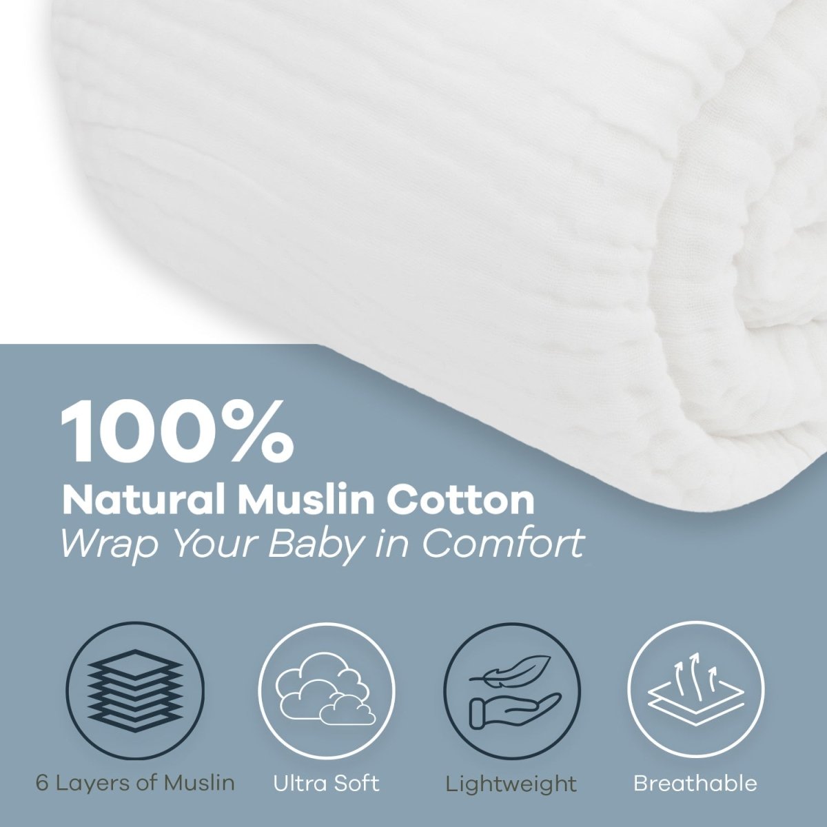 Adult Muslin Blanket White Cozy Breathable Throw For Home - Everetts Place Boutique - 