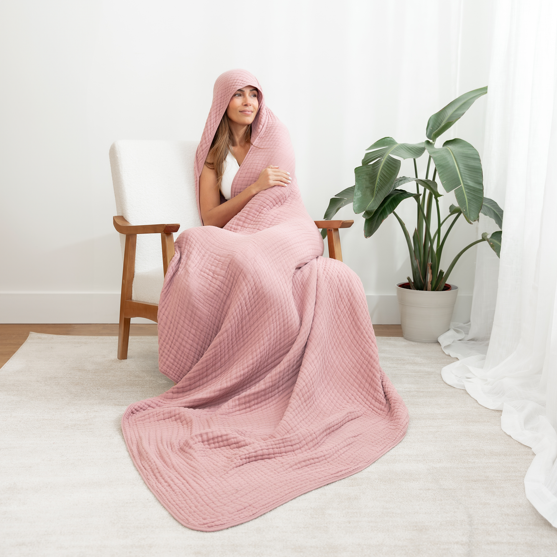 Adult Muslin Hooded Towel Robe After Bath Comfy Cubs Comfy Cubs Everetts Place: Online Boutique