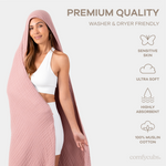 Adult Muslin Hooded Towel Robe After Bath Comfy Cubs Comfy Cubs Everetts Place: Online Boutique