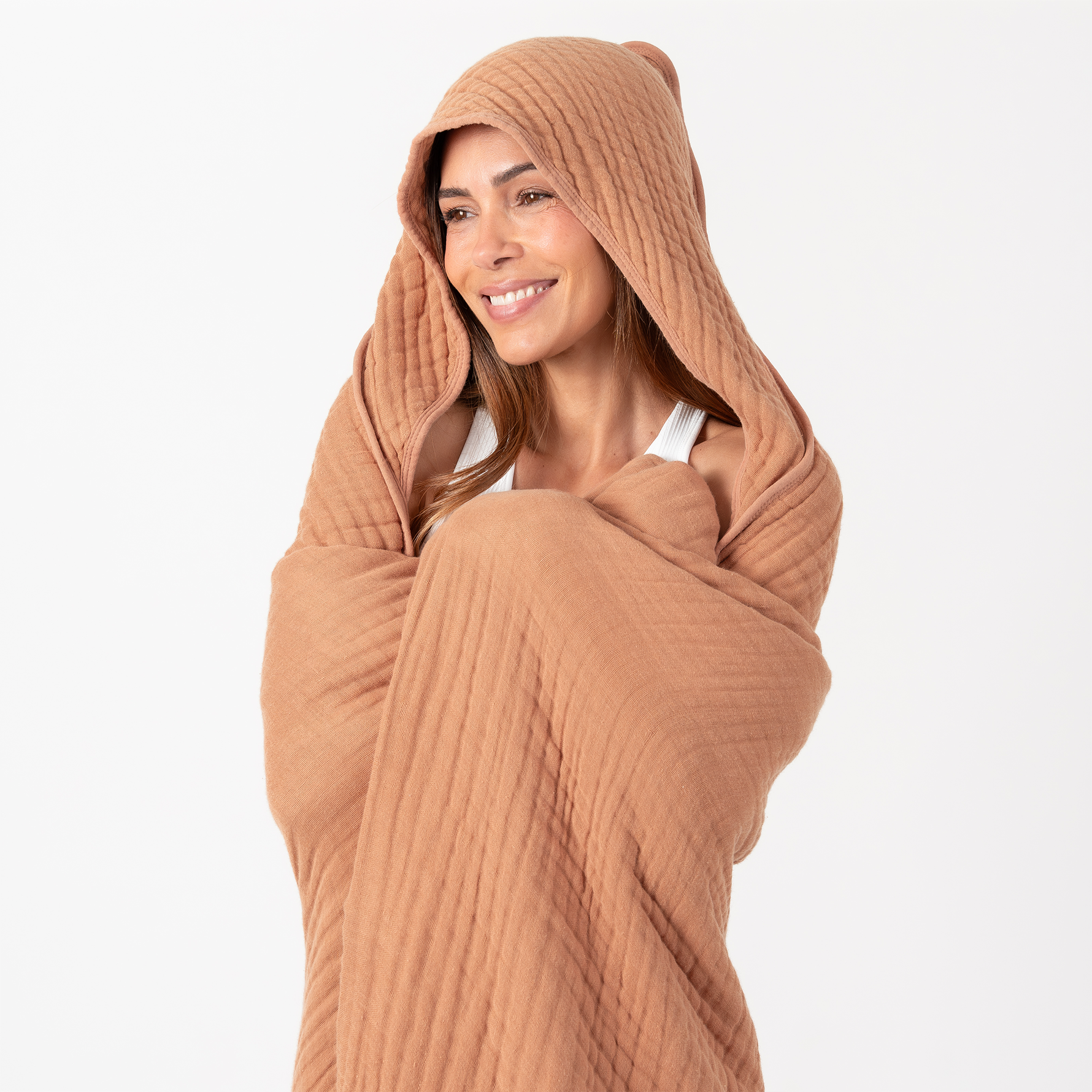 Adult Muslin Hooded Towel Robe After Bath Comfy Cubs Comfy Cubs Everetts Place: Online Boutique