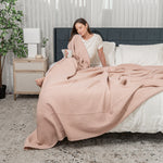 Adult Waffle Blankets Blush Cotton Soft Cozy Luxury Comfy Cubs Everetts Place: Online Boutique