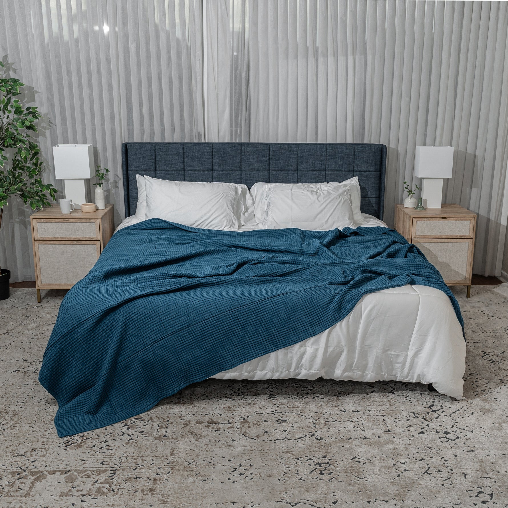 Adult Waffle Blankets Neptune 100 Cotton Cozy Comfort Comfy Cubs Everetts Place: Online Boutique