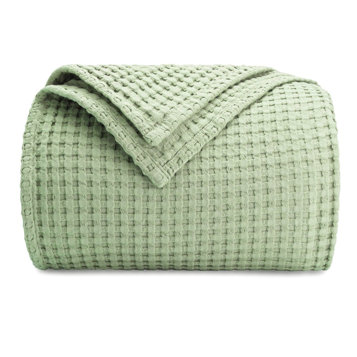 Adult Waffle Blankets Sage Cotton Luxury By Comfy Cubs - Everetts Place Boutique - 