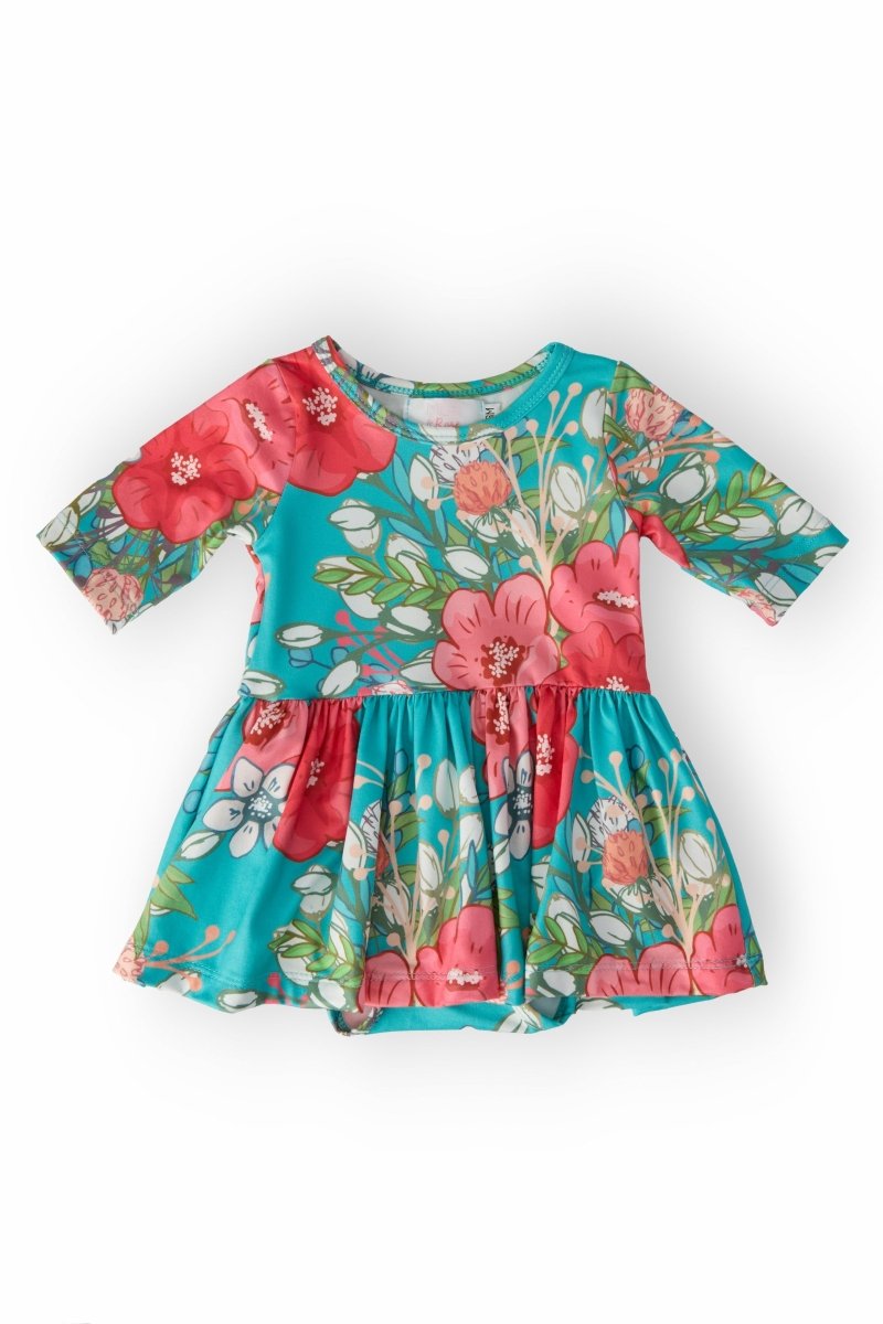 After The Rain Twirl Bodysuit Sleeve Infant Outfit - Everetts Place Boutique - Twirl Bodysuit - 3/4 Sleeve