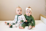 Little Joy Co. All Spruced Up Bamboo Zippy Romper With Non Slip Soles - Apparel & Accessories > Clothing > Baby & Toddler Clothing > Baby & Toddler Sleepwear