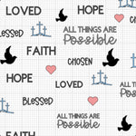 All Things Are Possible Swaddle Blanket by LollyBanks at Everetts Place