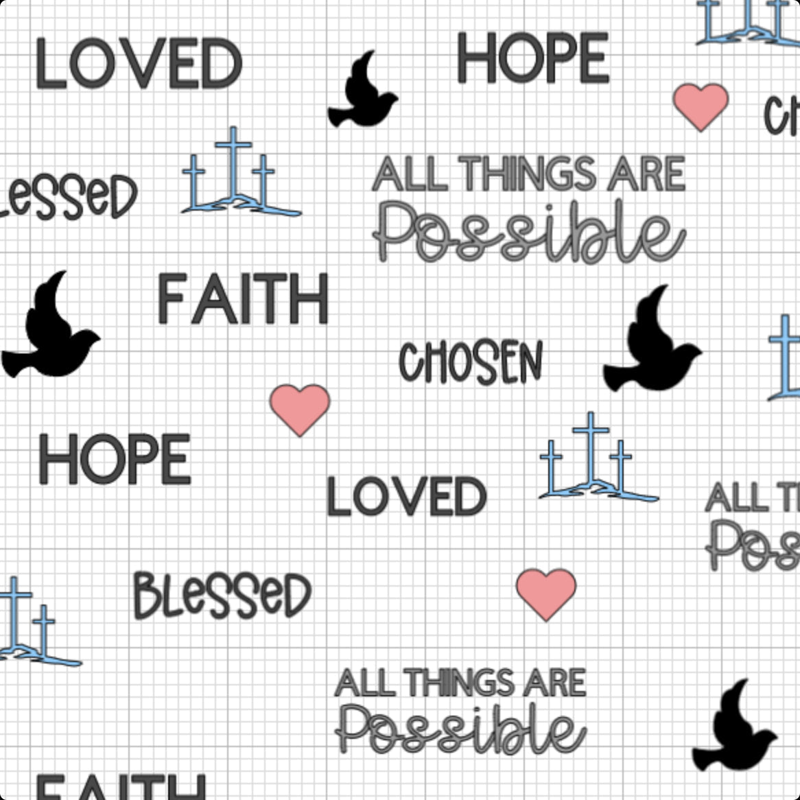 All Things Are Possible Swaddle Blanket by LollyBanks at Everetts Place