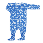 Allen Work Zipper Footie For Babies With Two Way Zip Sweet Bamboo Everetts Place: Online Boutique
