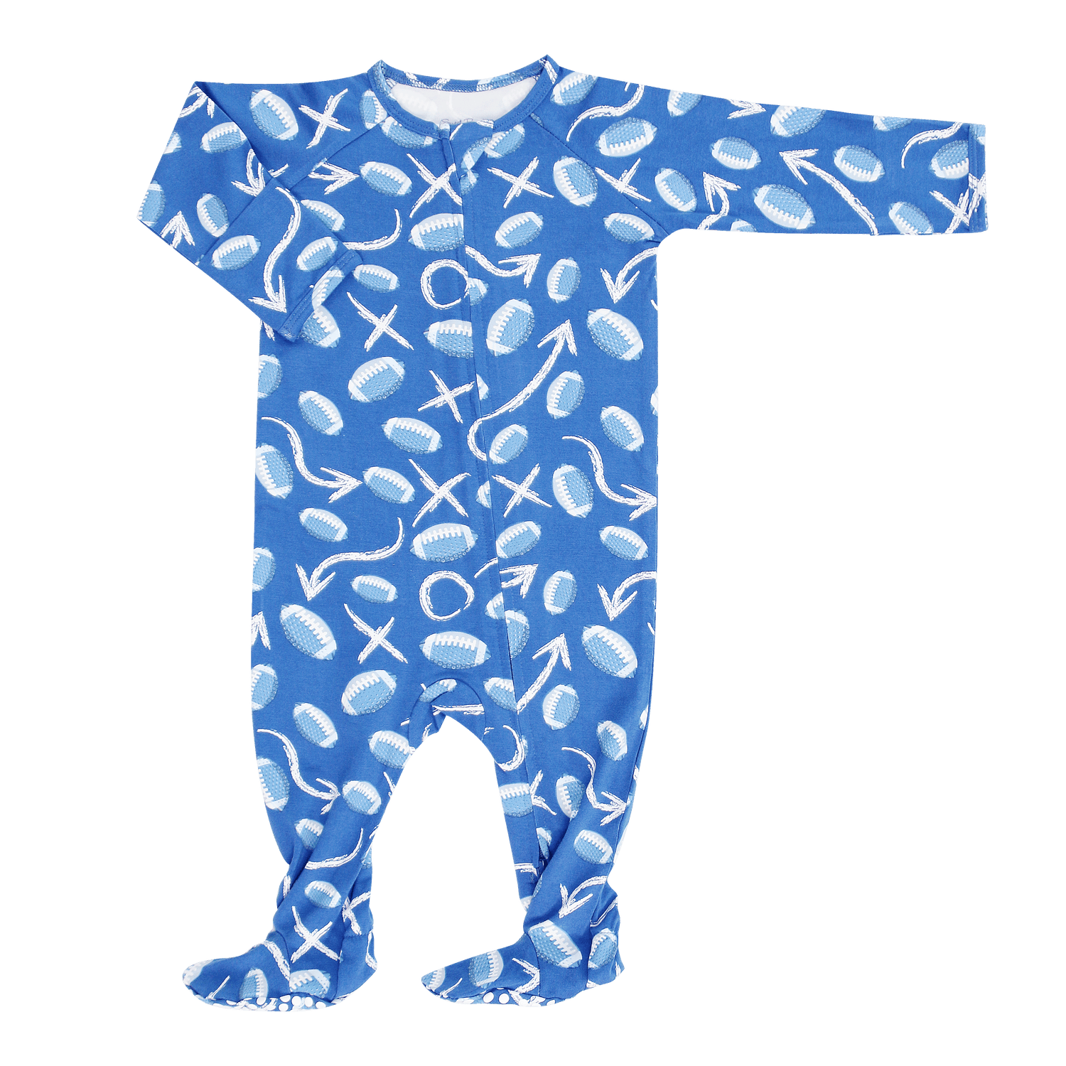 Allen Work Zipper Footie For Babies With Two Way Zip Sweet Bamboo Everetts Place: Online Boutique