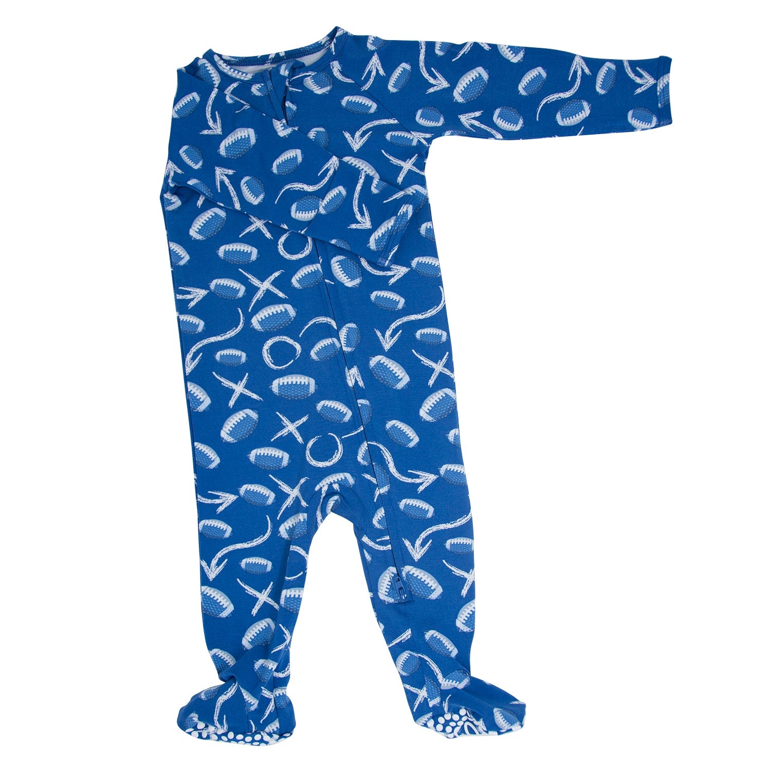 Allen Work Zipper Footie For Babies With Two Way Zip Sweet Bamboo Everetts Place: Online Boutique