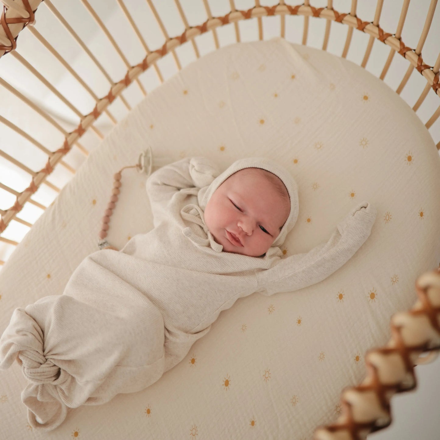 Extra Soft Bassinet Muslin Crib Sheet for Baby - 100 Percent Cotton Breathable Fabric Mushie