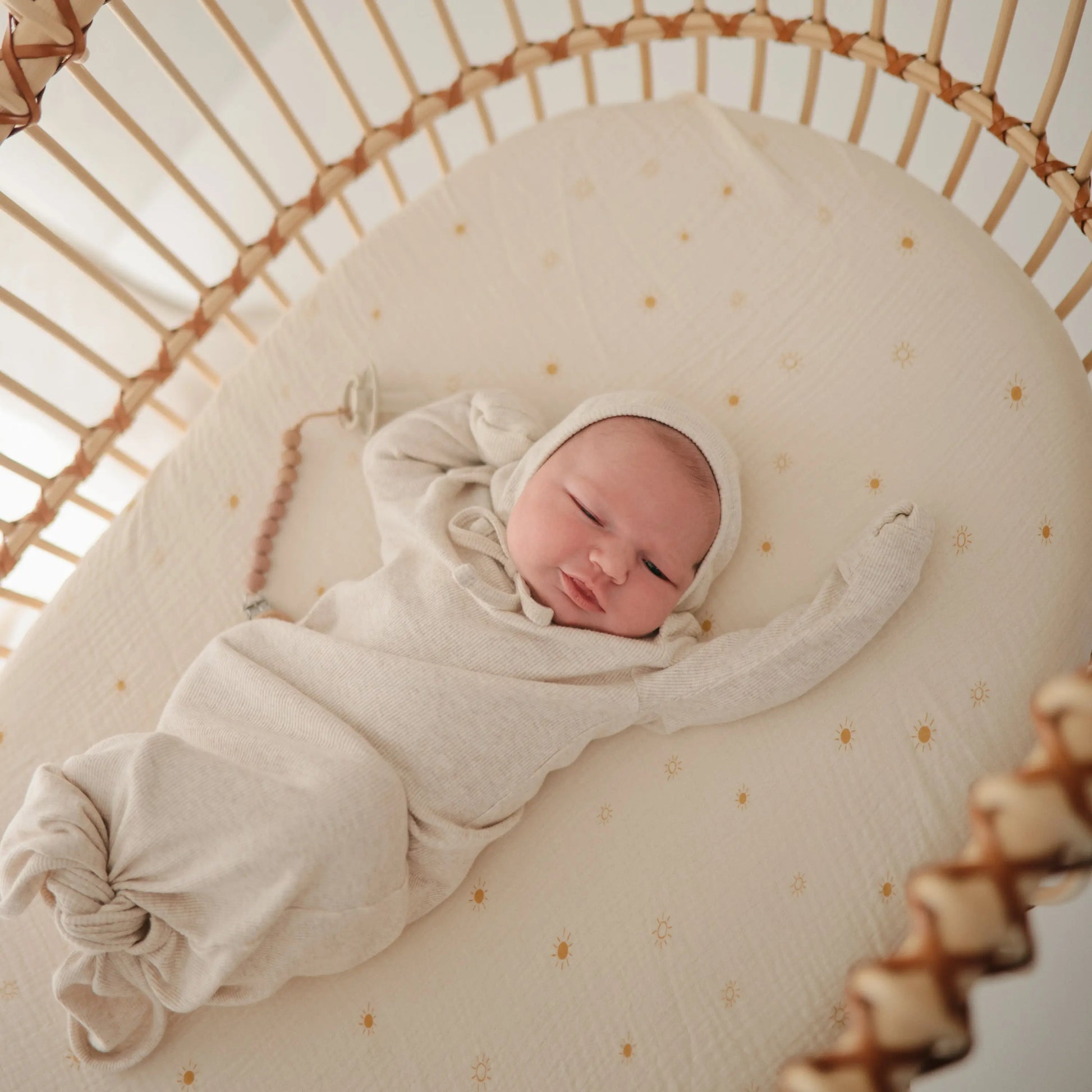 Extra Soft Bassinet Muslin Crib Sheet for Baby - 100 Percent Cotton Breathable Fabric Mushie