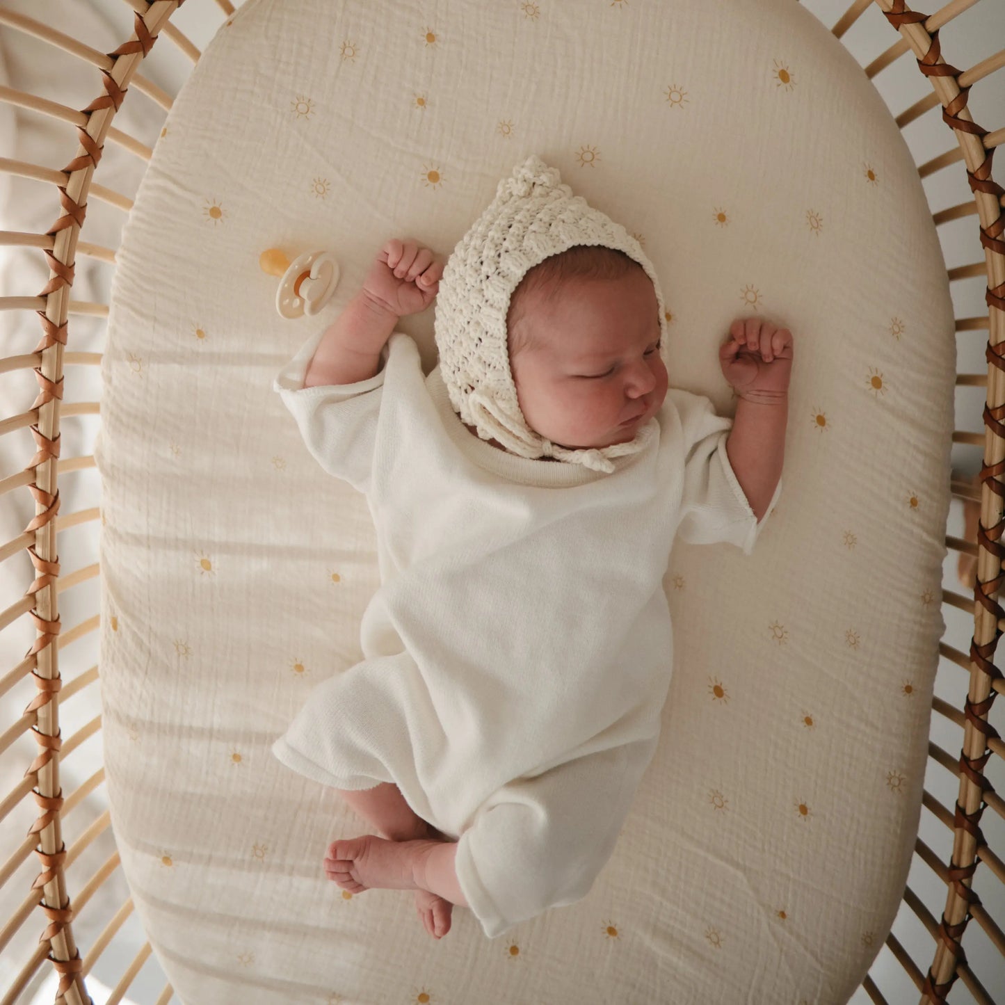 Extra Soft Bassinet Muslin Crib Sheet for Baby - 100 Percent Cotton Breathable Fabric Mushie