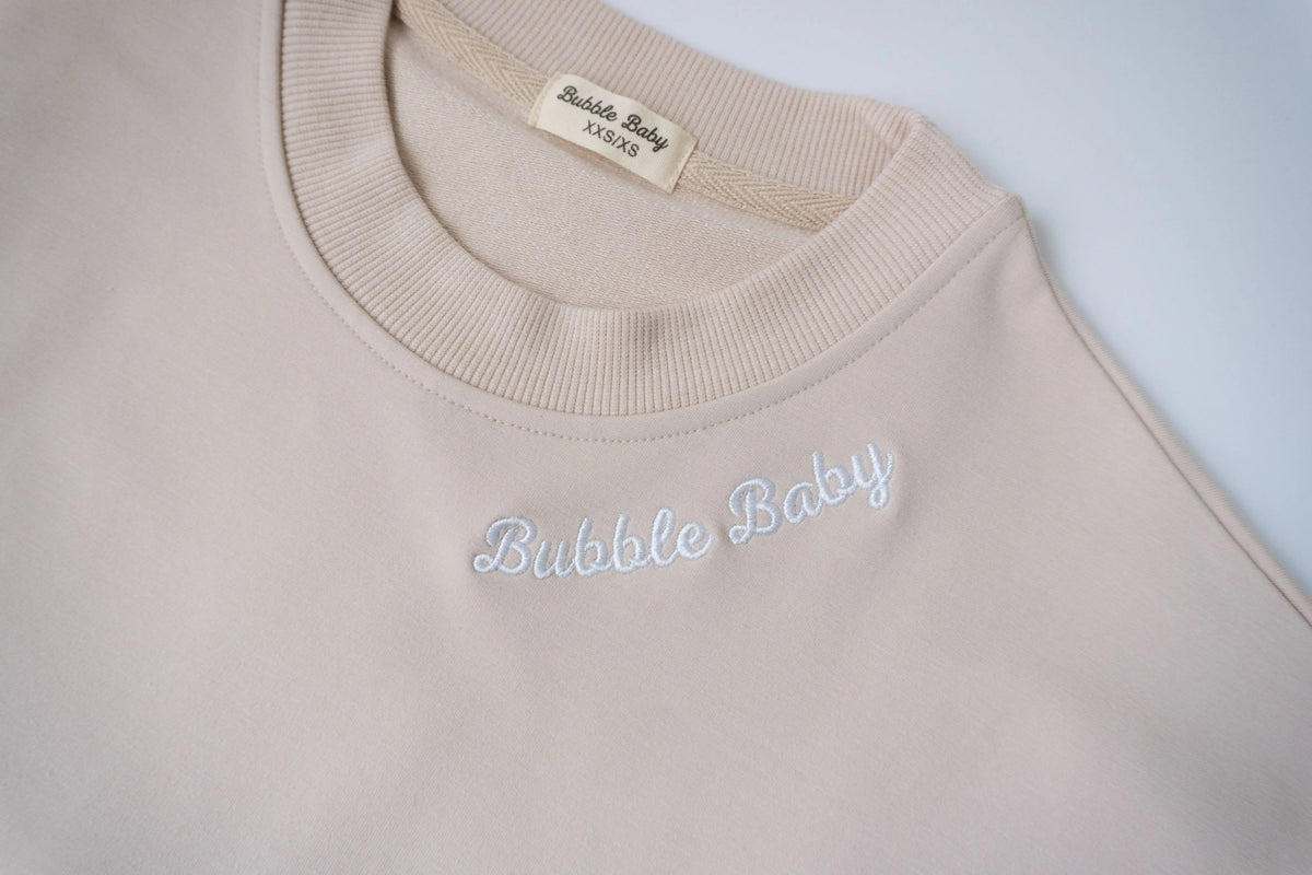 Bubble Baby Almond || Adult Bamboo Terry Sweatshirt - 