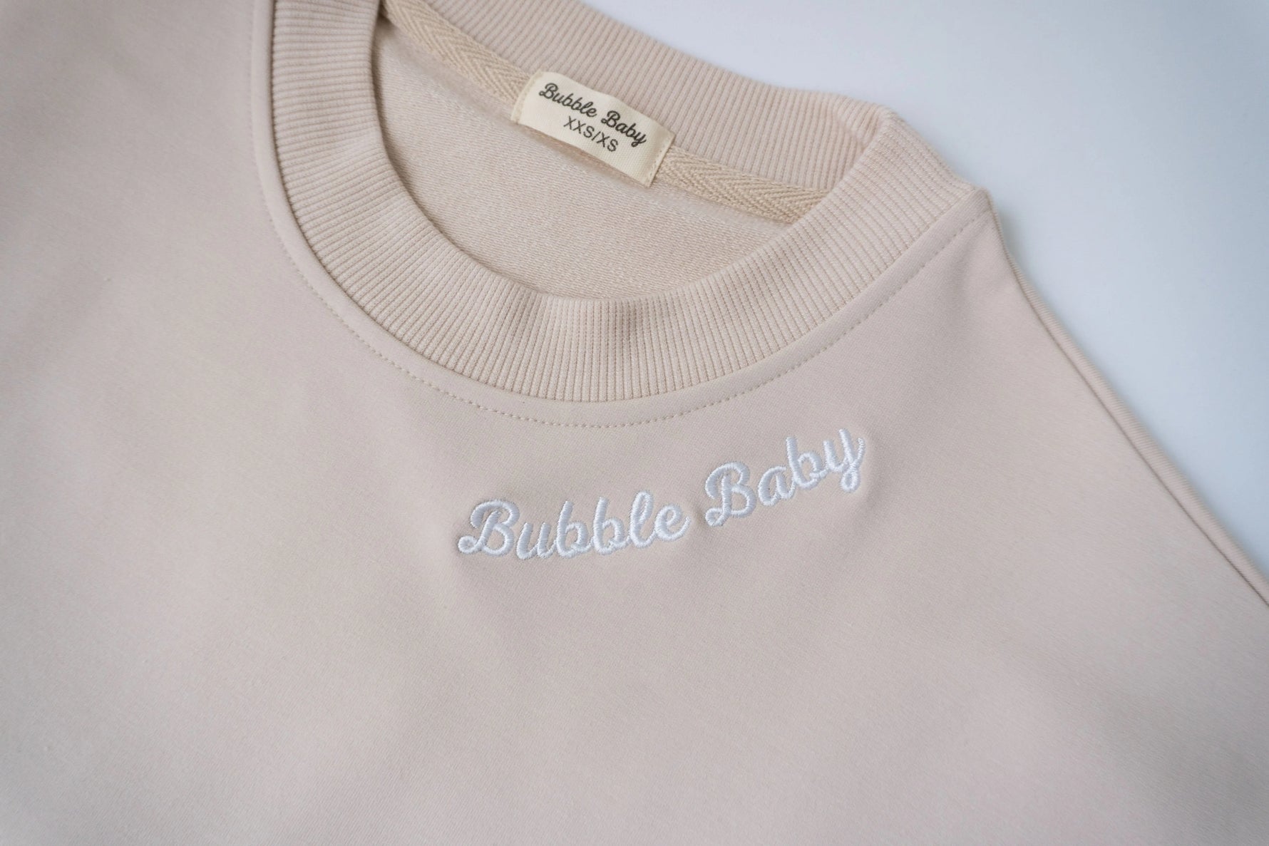 Bubble Baby Almond || Adult Bamboo Terry Sweatshirt - 