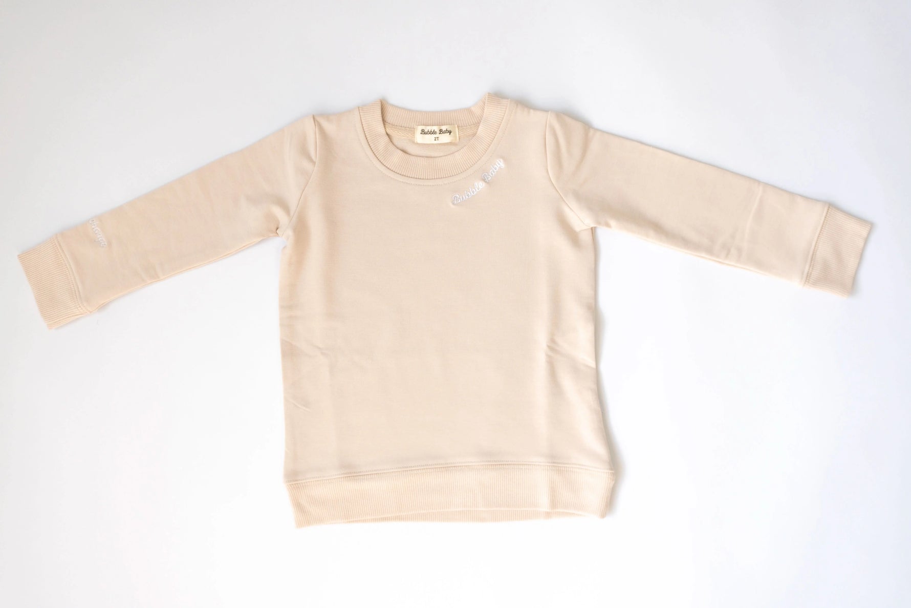 Bubble Baby Almond || Children's Bamboo Terry Sweatshirt - 